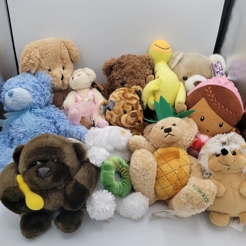 13 Mixed plush lot toys stuffed animals bundle Dandee Fisher Price Other Brands